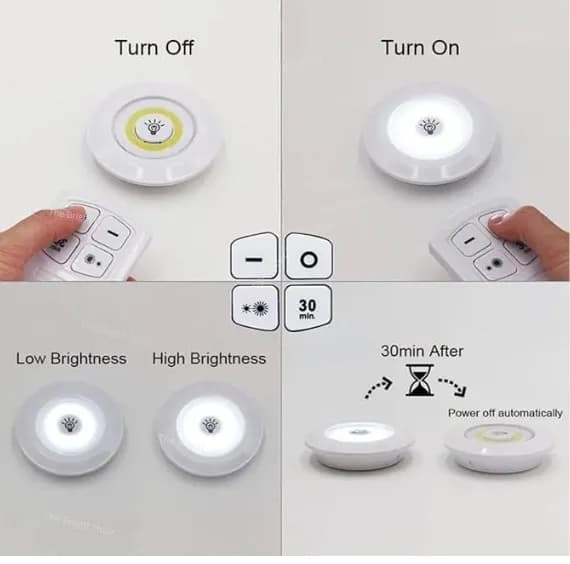 Wireless Under Cabinet Light Closet Light – 3pcs Set 6