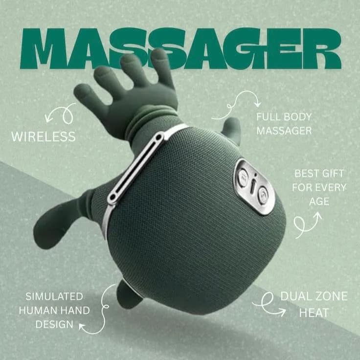 4D Neck Massager, Shoulder Massager for Neck and Shoulders with Heating Function, 3 Speed Levels, 2 Heat Settings 