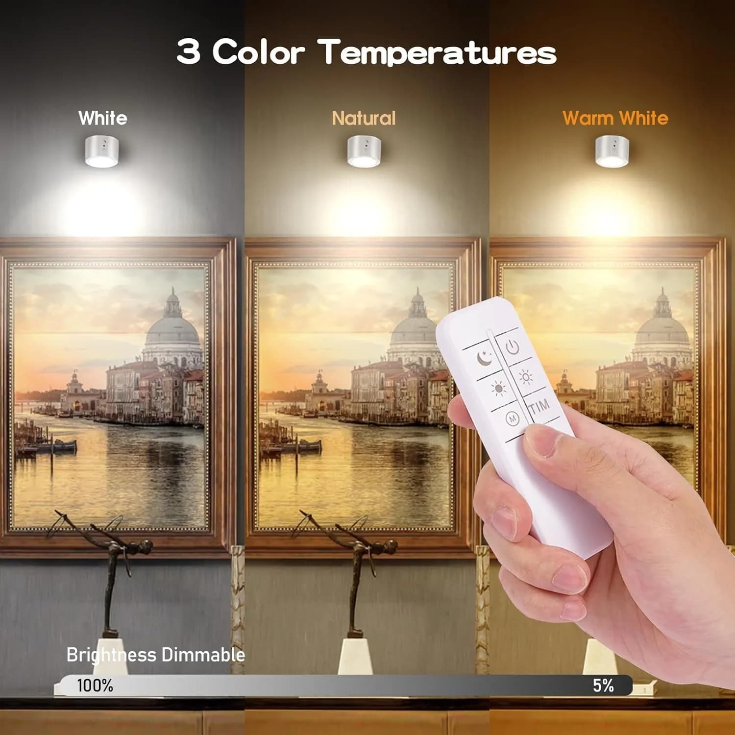 1pc Rechargeable Wall Mount LED Spot Light Front & Rear Light 6