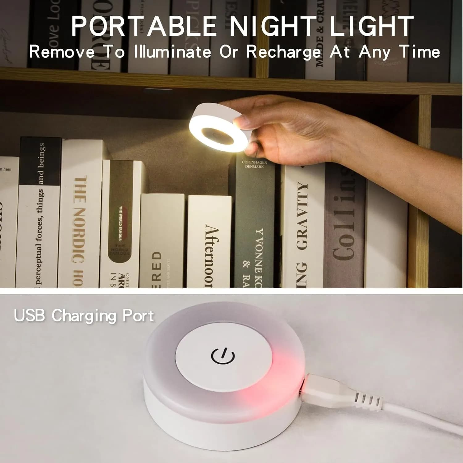 1PC Rechargeable Tap Light – Three Color 4