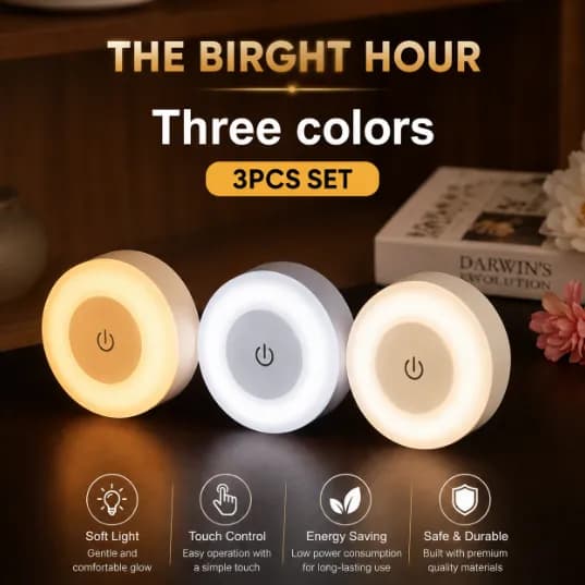 1PC Rechargeable Tap Light – Three Color 6
