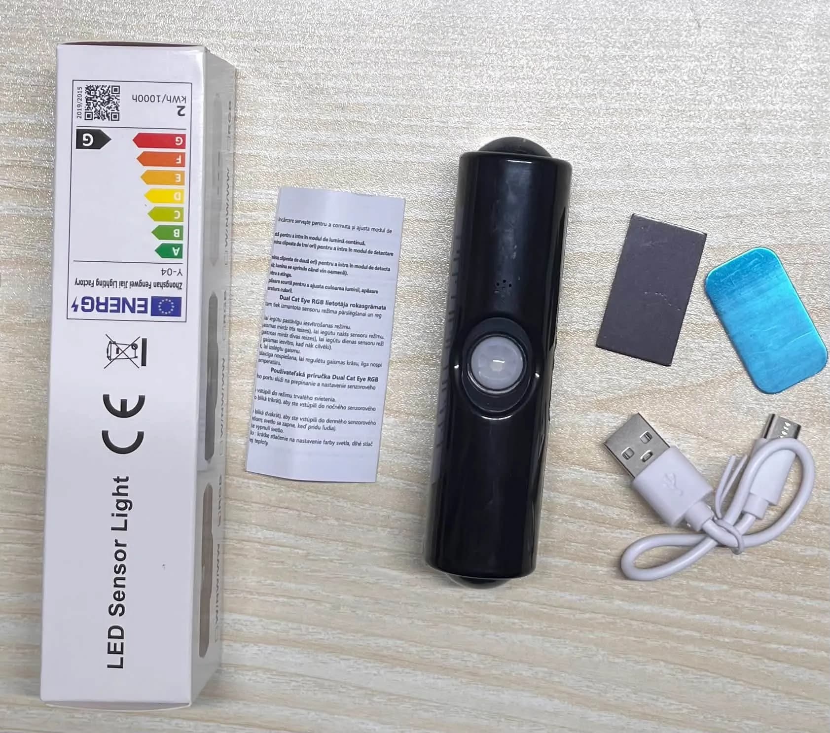 Double-head LED Night Light with Motion Sensor RGB Rechargeable Magnetic Wall Lamp 9