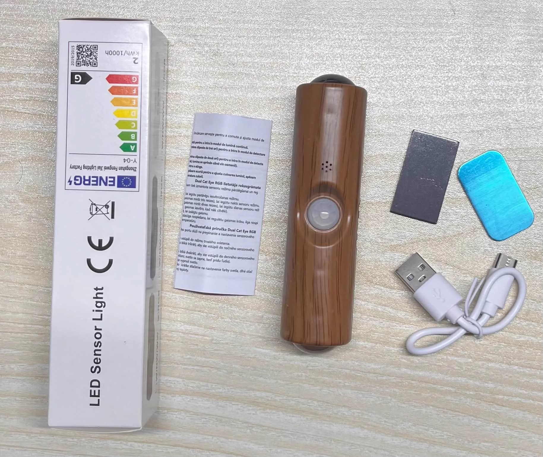 Double-head LED Night Light with Motion Sensor RGB Rechargeable Magnetic Wall Lamp 7