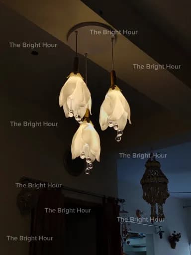 Orginal Flower Set –3 প্রিমিয়াম মডার্ন হ্যাংগিং লাইট, স্টাইলিশ ও টেকসই ডিজাইন (Premium Modern Chandelier – 3 Layer Hanging Light, Stylish & Durable)